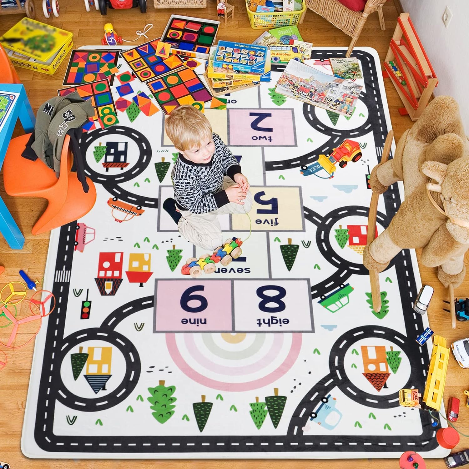 Commercial Road Printing - Alfombra de juego interactiva con mapa