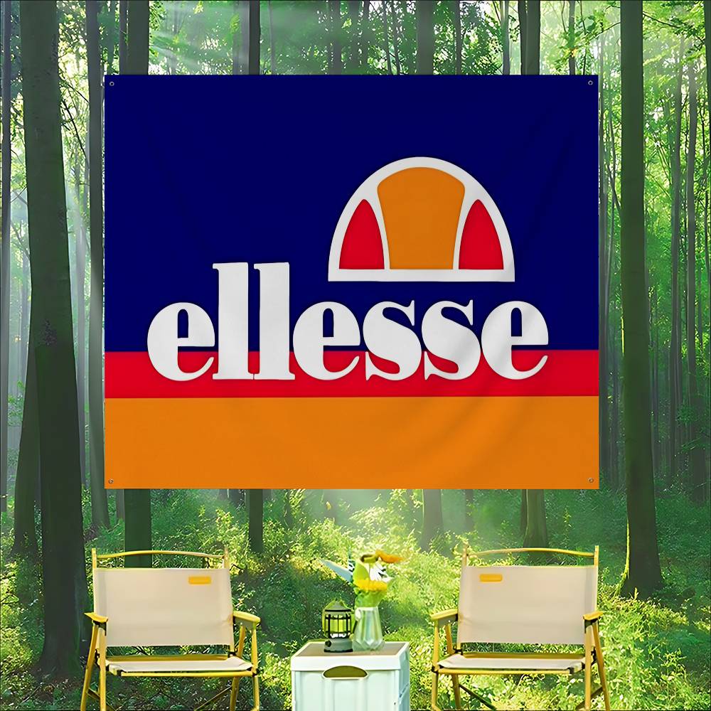 Commercial Printing Companies Usa - Bandera Publicitaria Comercial con Logotipo E-Ellesse,