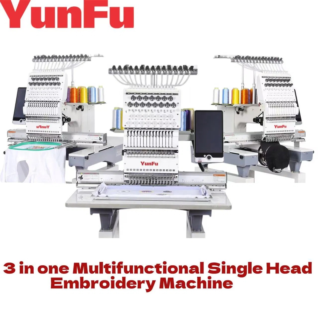 Commercial Embroidery Machine - Máquina de bordar 3 en 1,