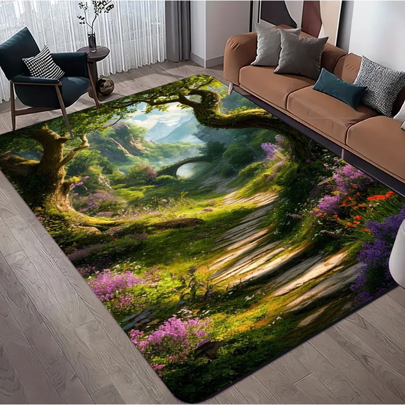 Alfombra con estampado de bosq - Commercial Road Printing reseña y precio