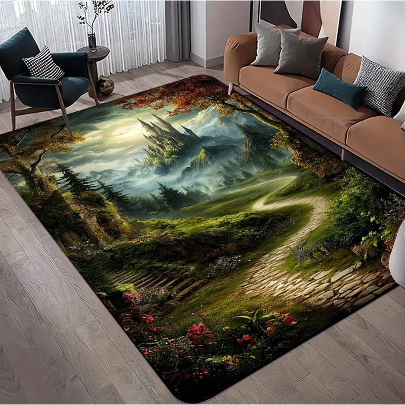 Alfombra con estampado de bosq - Commercial Road Printing reseña y precio