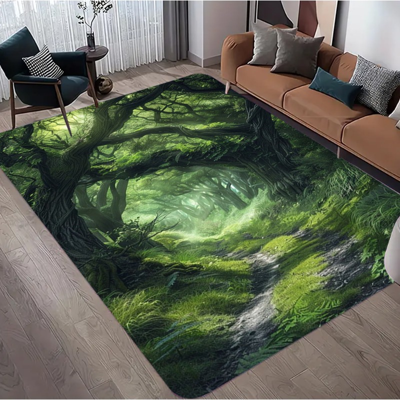 Alfombra con estampado de bosq - Commercial Road Printing reseña y precio